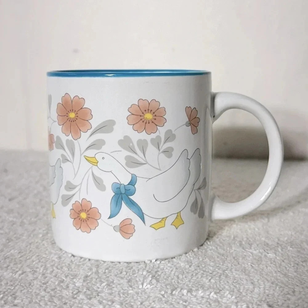 Vintage Blue Ribbon Country Kitchen Geese Mug